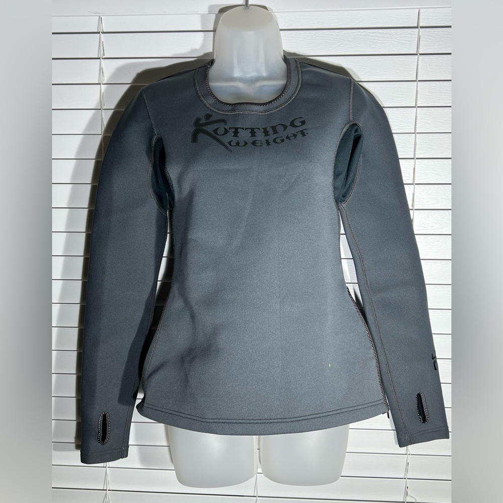 KUTTING WEIGHT Sauna Suit Weight Loss Neoprene Shirt Top Long Sleeve Size S